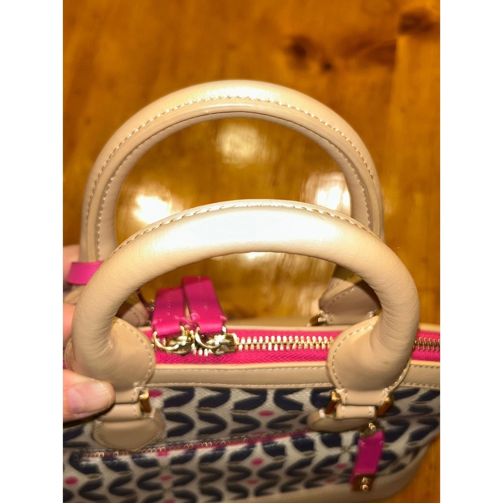 Spartina 449 Daufuskie Island Canvas Leather‎ Dome Satchel Handbag Nautical - Picture 13 of 16
